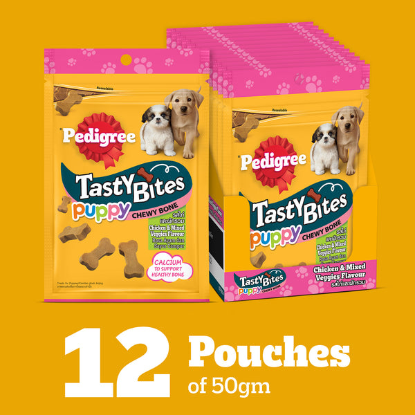 Pedigree Tasty Bites Chicken & Mixed Veggies Flavour Puppy Chewy Treats
