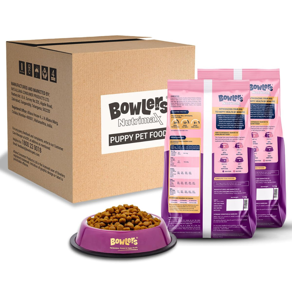 Bowlers Chicken and Milk Nutrimax Puppy Dog Dry Food Dogs- Dry Food Bowlers