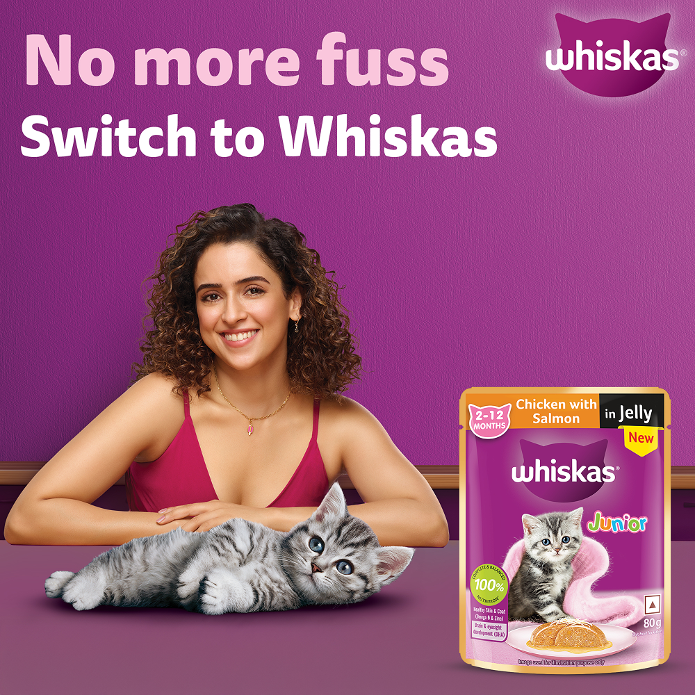 Whiskas Chicken with Salmon in Jelly Kitten (2-12 Months) Cat Wet Food Cats-Wet Food Whiskas