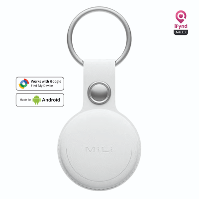 Mitag Go Anti Loss Device with Keychain for Dogs and Cats (White) | Android Both-Collar, Leashes, harnesses Mitag Dropship