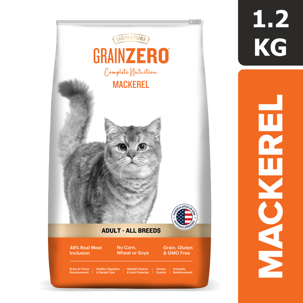 Signature Grain Zero Mackerel Adult Cat Dry Food For All Breed