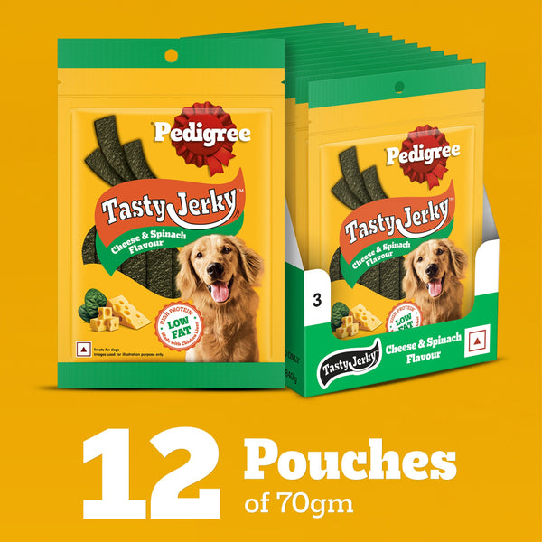 Pedigree Cheese & Spinach Tasty Jerky Dog Treats