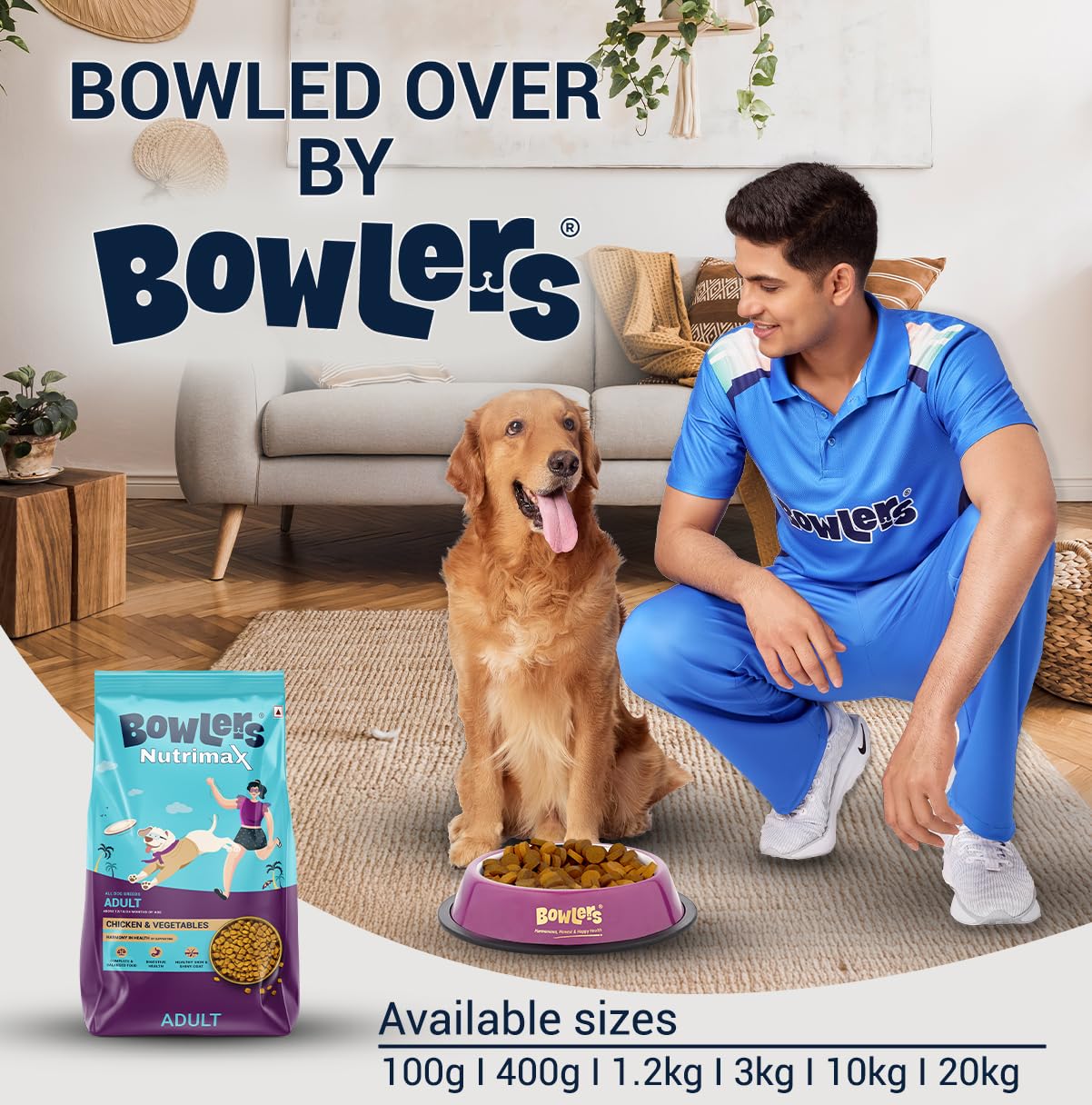 Bowlers Nutrimax Chicken and Vegetables Adult Dog Dry Food Dogs- Dry Food Bowlers