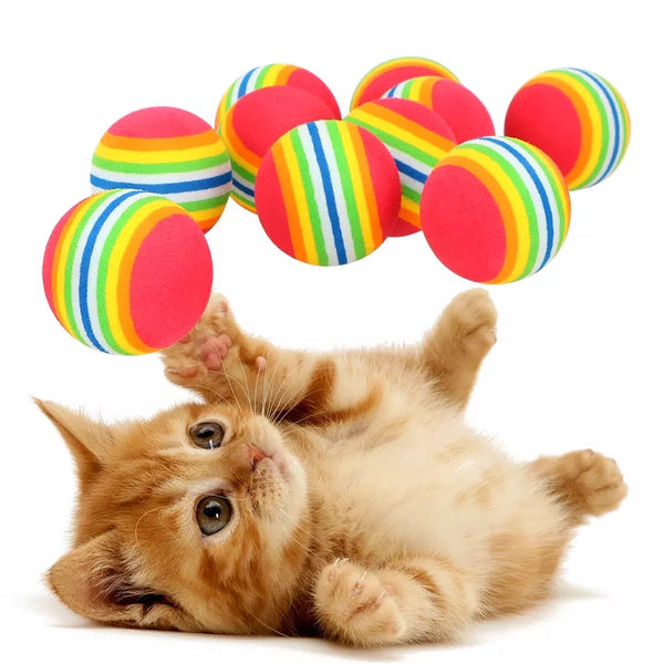 KUTKUT Foam Balls for Cats (Rainbow)