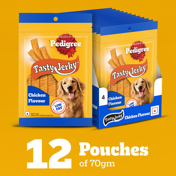Pedigree Chicken Flavour Tasty Jerky Dog Treat