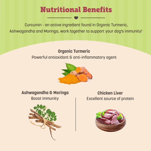 HUFT Gluten Free Nutri Chicken Liver Recipe Immunity Support Dog Treats