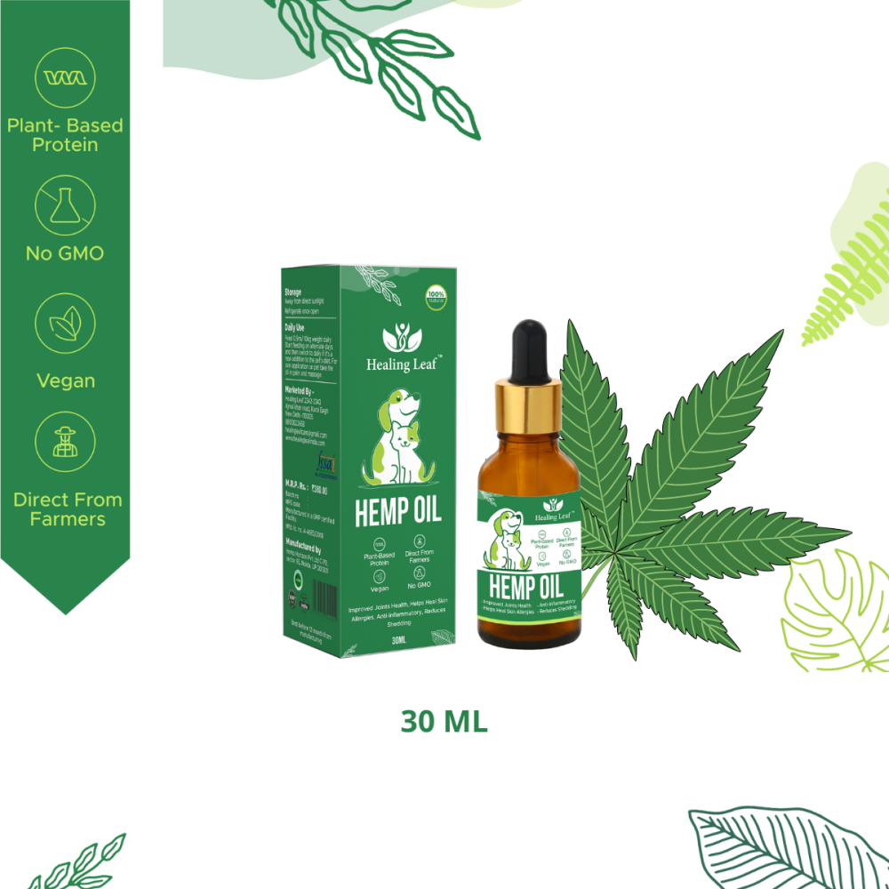 Healing Leaf Hemp Oil for Dogs and Cats (Limited Shelf Life) Both-Health & Wellness Healing Leaf 30mL