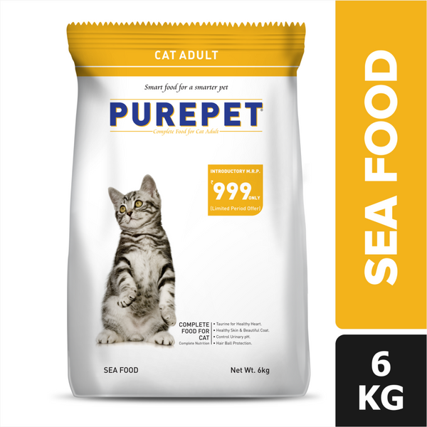 Purepet Tuna & Salmon and Seafood Adult Cat Dry Food Combo