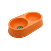 Healing Leaf Eco Friendly Dual Bamboo Bowl for Dogs and Cats (Orange) Both-Bowls & Feeders Healing Leaf L