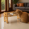 FurryLiving Modo Elevated Adjustable Bamboo Pet Feeder with 2 Bowls for Dogs and Cats Both-Bowls & Feeders FurryLiving Dropship