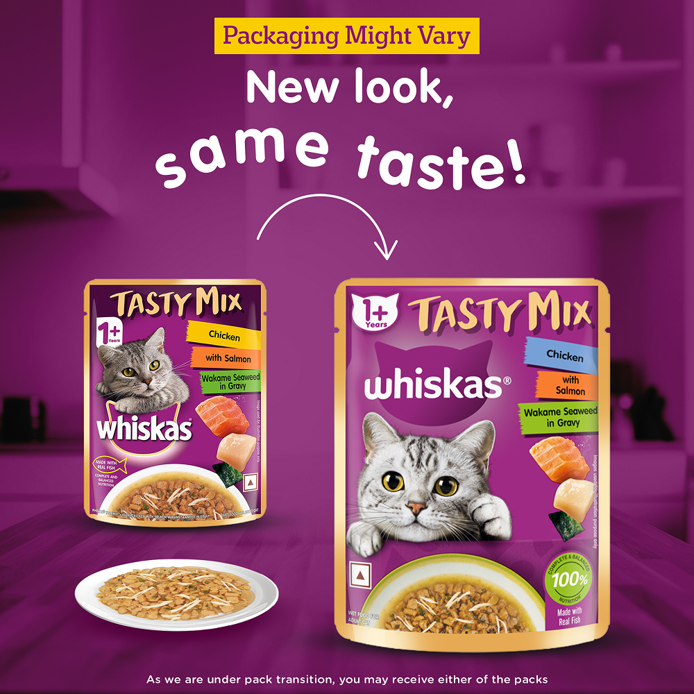 Whiskas Chicken With Salmon Wakame Seaweed in Gravy Tasty Mix Adult Cat Wet Food Cats-Wet Food Whiskas