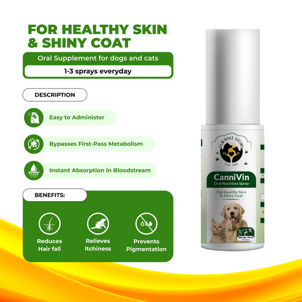 FurBall Story Cannivin Healthy Skin & Shiny Coat Spray for Dogs