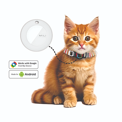 Mitag Go Anti Loss Device with Collar for Cats (Grey) | Android Cats-Collar, Leashes, harnesses Mitag Dropship