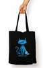EverythingBoho Catitude Zipped Tote Bag (Black) Pet Parent-Clothing & Accessories EverythingBoho Dropship 15x13x3.5
