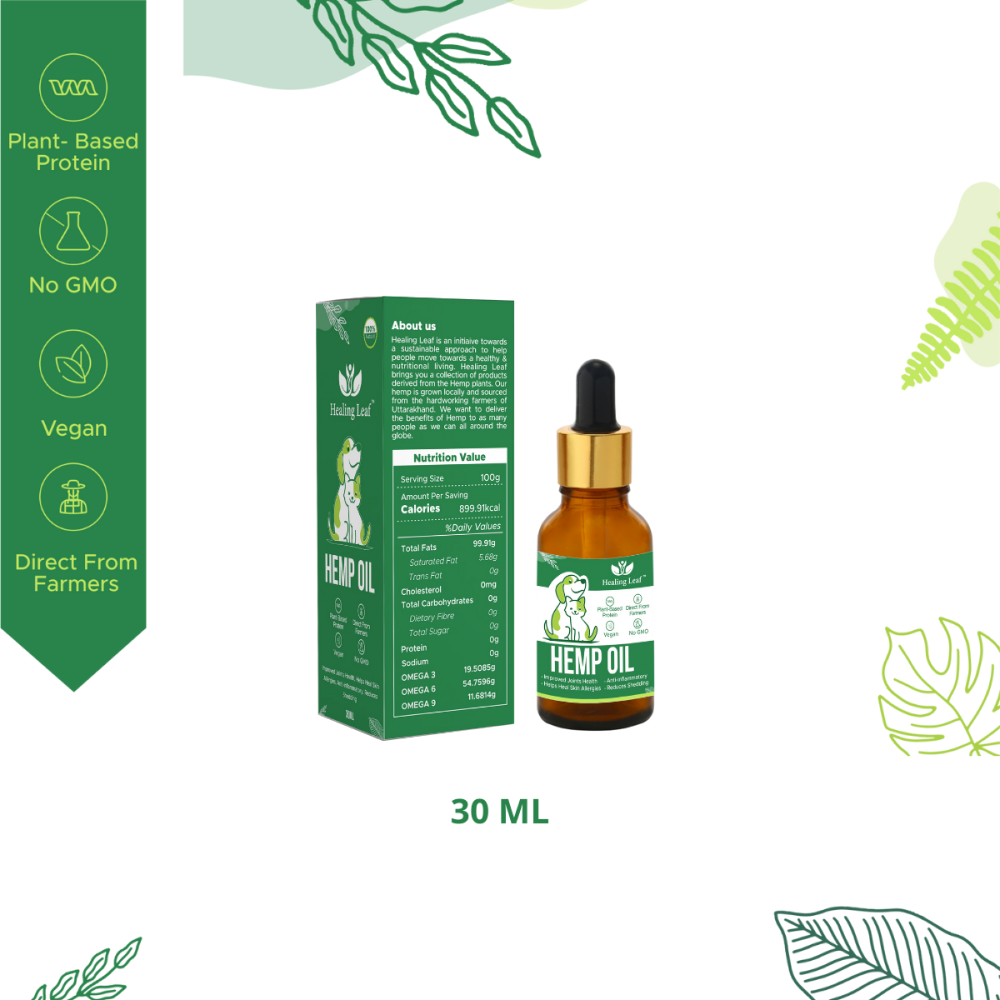 Healing Leaf Hemp Oil for Dogs and Cats (Limited Shelf Life) Both-Health & Wellness Healing Leaf