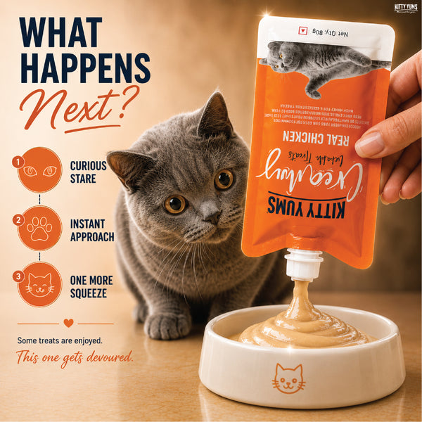 Kitty Yums Lickable Real Chicken Creamy Cat Treat