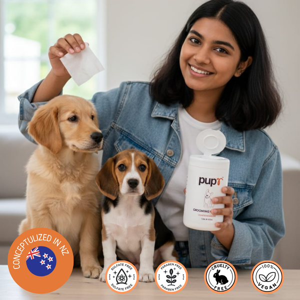 Pupr Lemongrass Oil and Aloe Vera Infused Wipes for Dogs & Cats