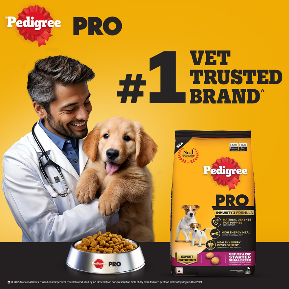 Pedigree PRO Expert Nutrition Lactating/Pregnant Mother & Puppy Starter (3 to 12 Weeks) Small Breed Dog Dry Food Dogs- Dry Food Pedigree PRO