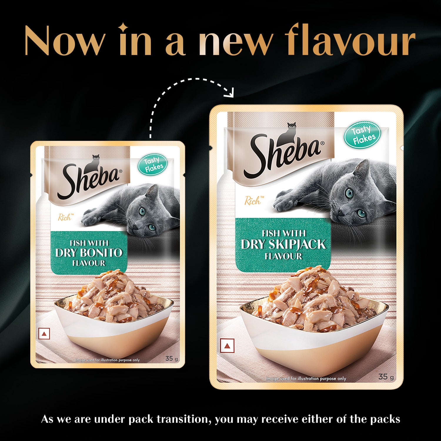 Sheba Fish with Dry Bonito or Skipjack Premium Cat Wet Food Cats-Wet Food Sheba