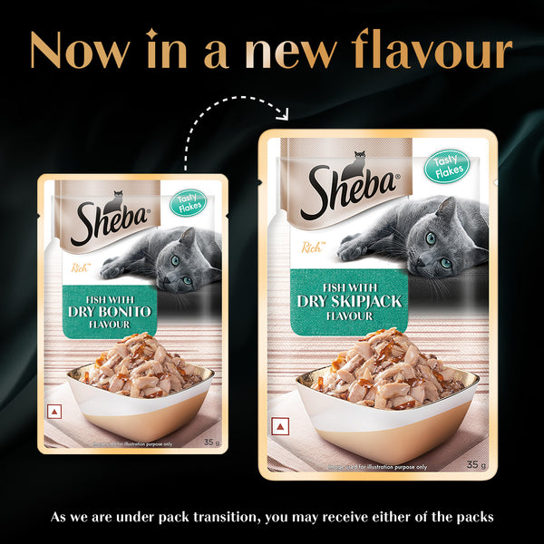 Sheba Fish with Dry Skipjack Premium Cat Wet Food