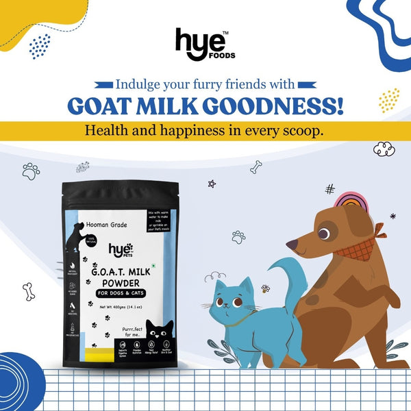 HYE Pets Nutrient Rich Goat Milk Powder for Dogs and Cats
