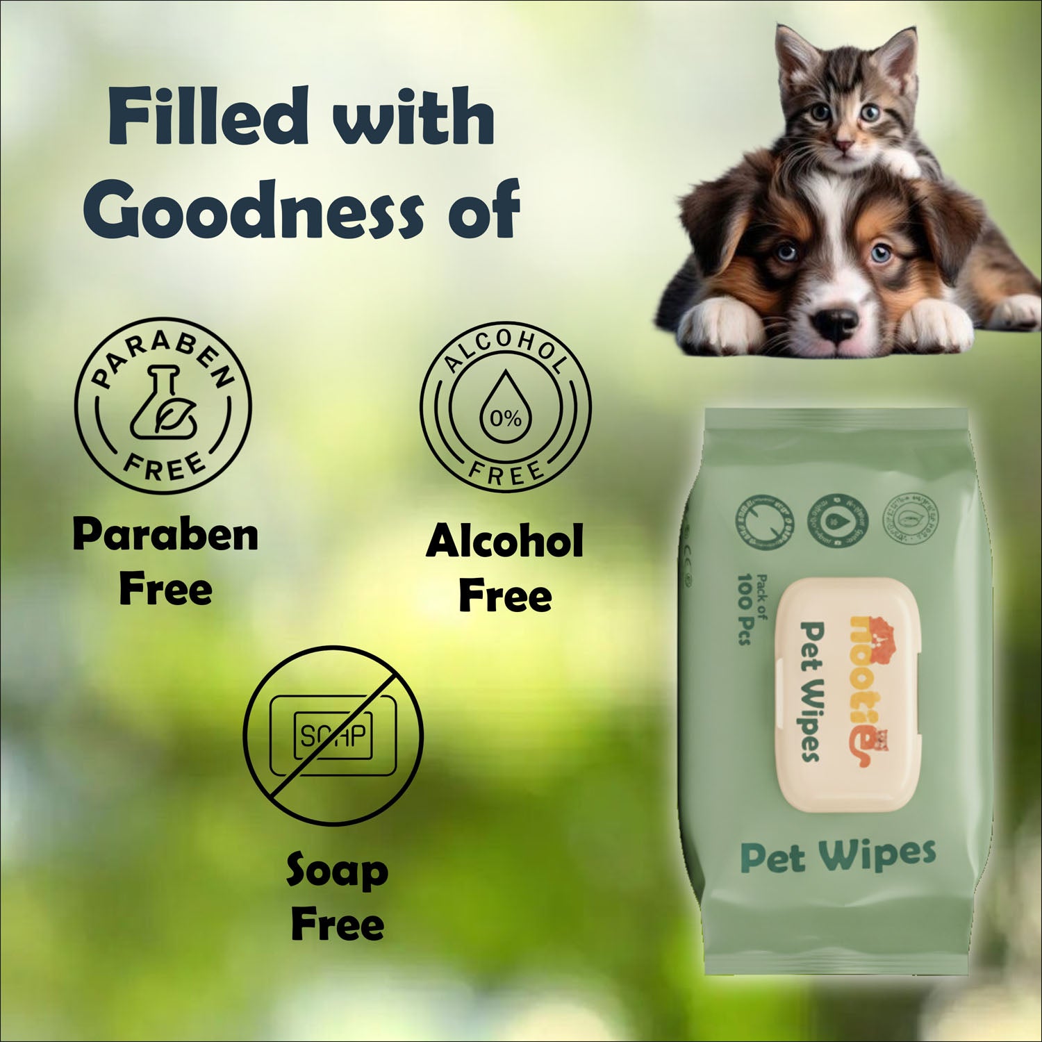 Nootie Wet Wipes for Dogs and Cats Both-Grooming Supplies Nootie