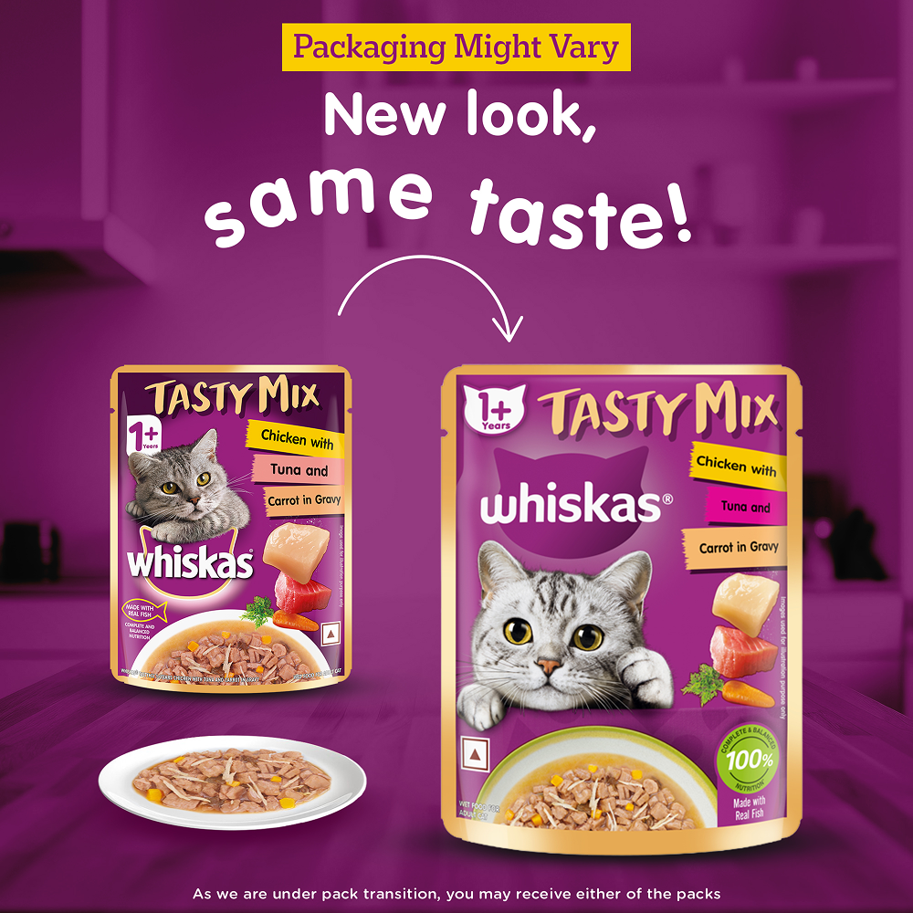 Whiskas Chicken With Tuna And Carrot in Gravy Tasty Mix Adult Cat Wet Food Cats-Wet Food Whiskas