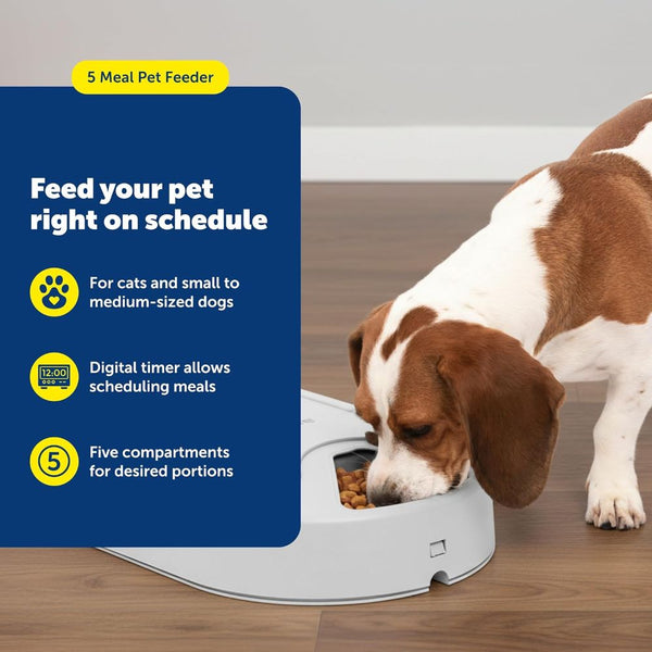 PetSafe 5 Meal Automatic Pet Feeder for Dogs and Cats
