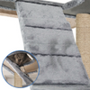 Furrlovers Multilevel Cat Tree with Condo, Ladder & Jute Rope Scratching Posts (Grey) Cats-Toys Furrlovers Dropship