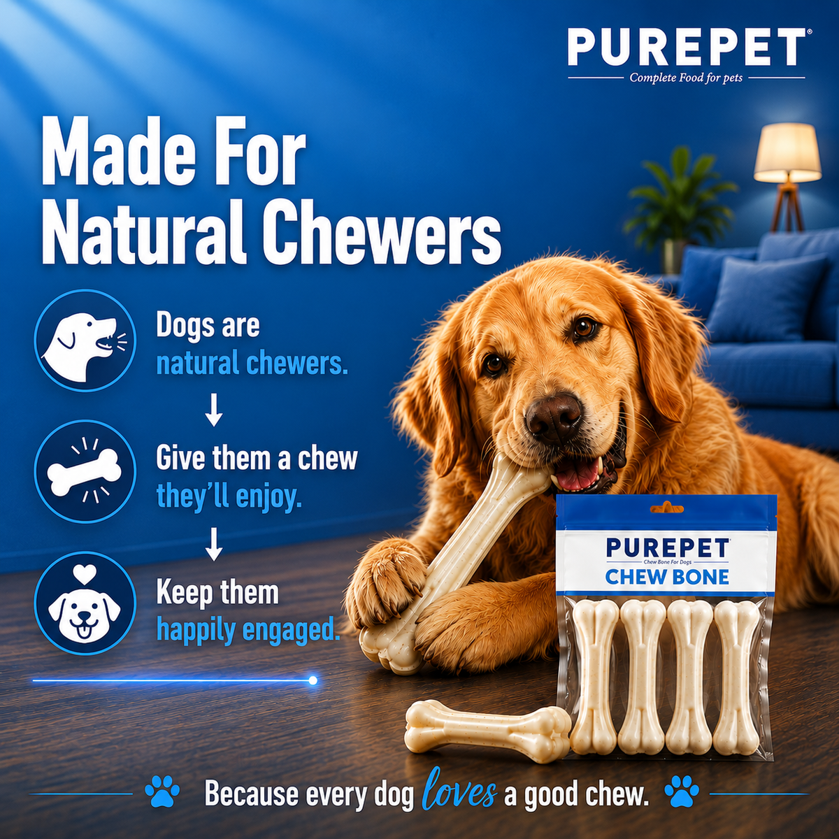 Purepet Chew Bone Dog Treats Dog Treats + Others Purepet