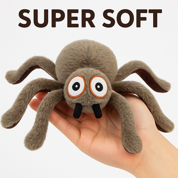 Talking Dog Club Itsy Bitsy Spider Plush Toy for Dogs (Brown)