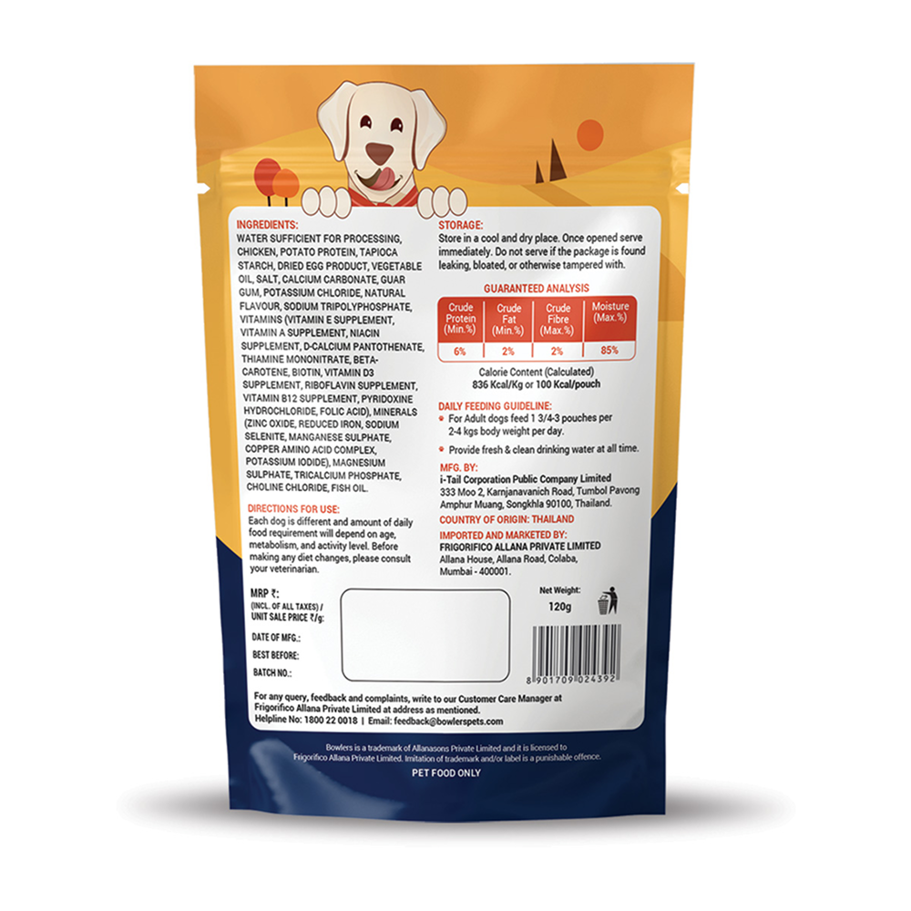 Bowlers Chicken Recipe in Gravy Dog Wet Food Dogs-Wet Food Bowlers
