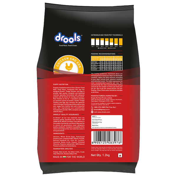 Drools Chicken and Egg Puppy Dog Dry Food