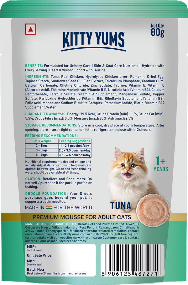 Kitty Yum Tuna Mousse Adult Cat Wet Food