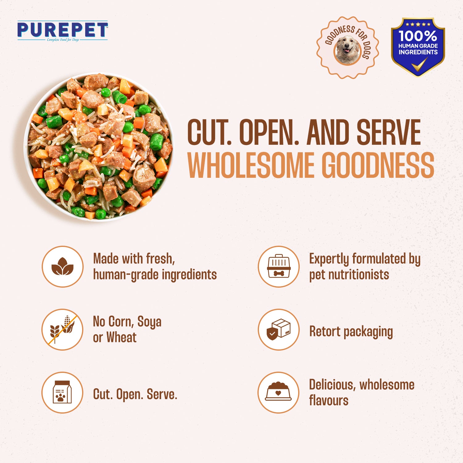Purepet Chicken and Pumpkin Fresh Food for Dogs Sample Purepet
