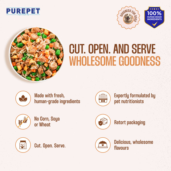 Purepet Chicken and Pumpkin Fresh Food for Dogs
