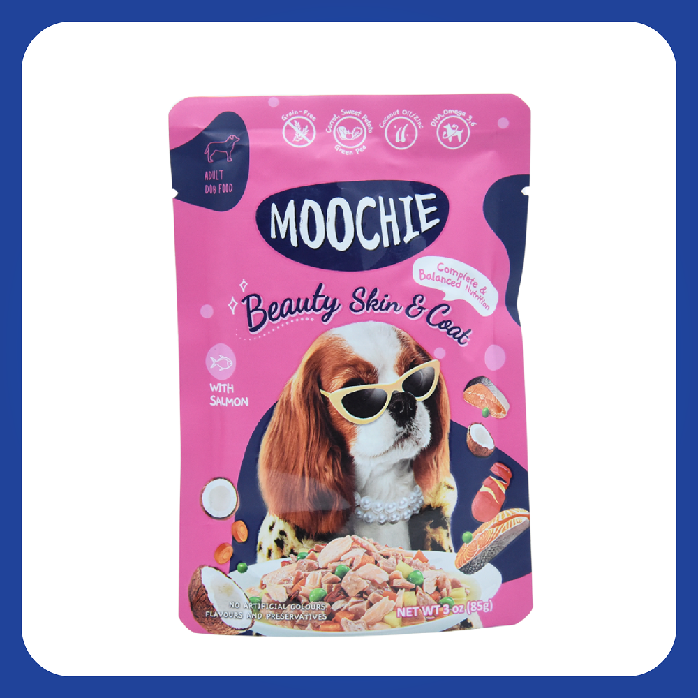 Moochie Beauty Skin and Coat Casserole with Salmon Gravy Adult Dog Wet Food Dogs-Wet Food Moochie
