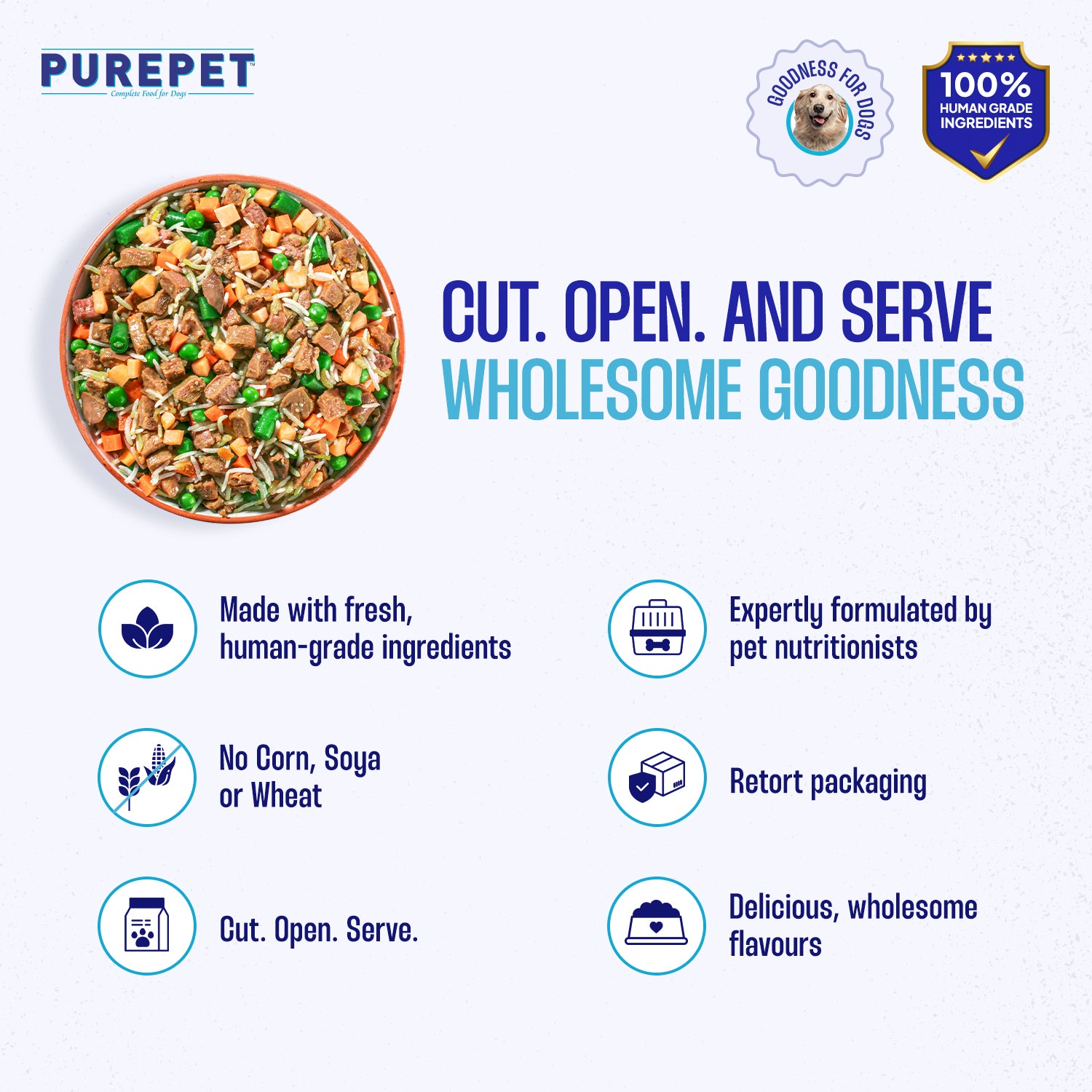 Purepet Chicken and Vegetable Biryani Fresh Food For Dogs Sample Purepet