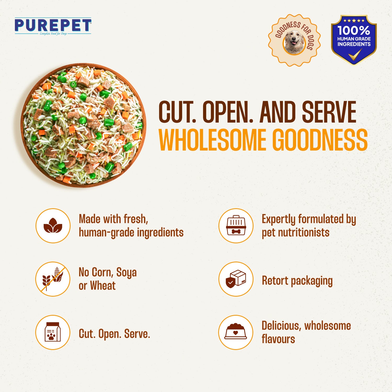 Purepet Chicken Biryani Fresh Food For Dogs Sample Purepet