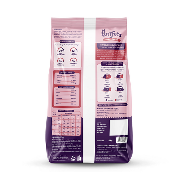 Purrfeto Chicken and Ocean Fish Kitten Cat Dry Food
