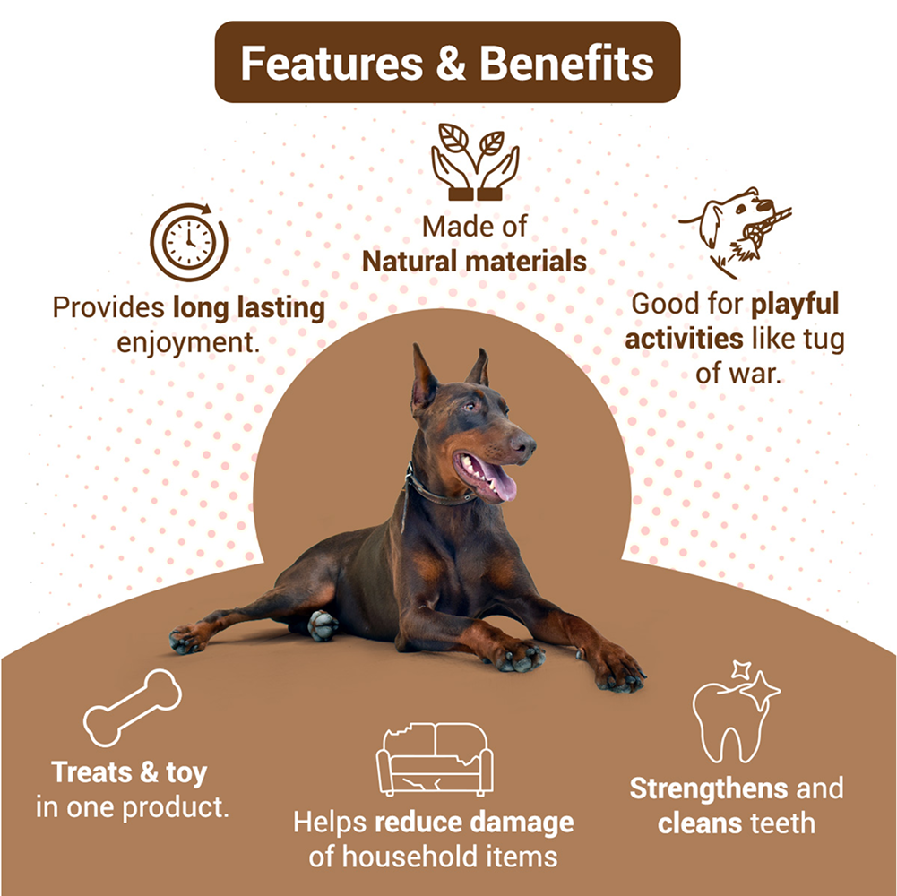 Bowlers Chewrope Marionette Rope Chew Functional Dog Treats Dog Treats + Others Bowlers