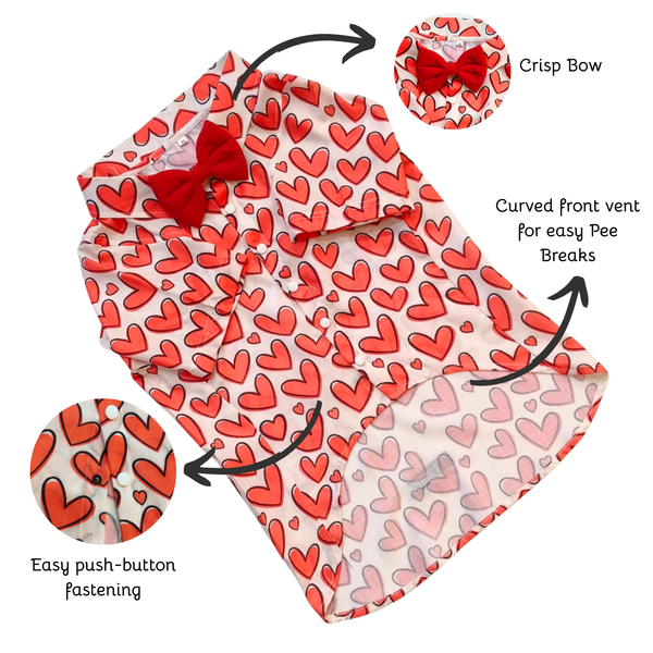 Dogobow Hearty Shirt for Dogs (Red)