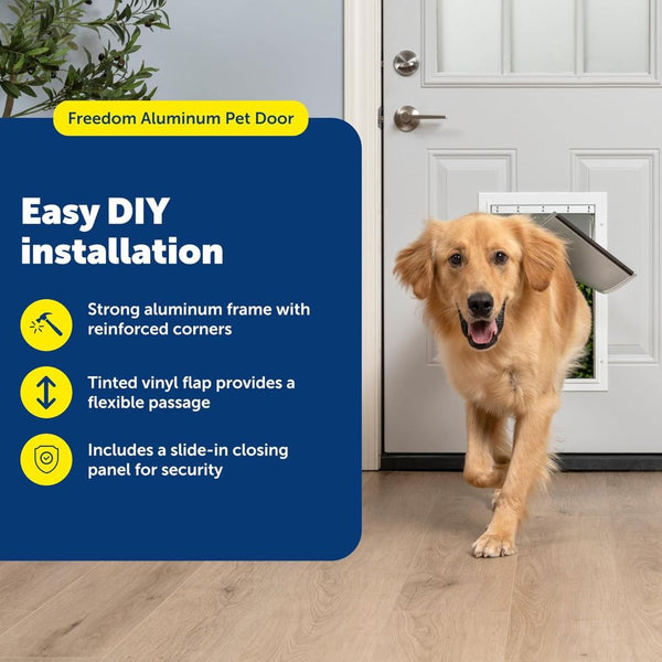 PetSafe Staywell Aluminium Medium Pet Door for Dogs and Cats (White)