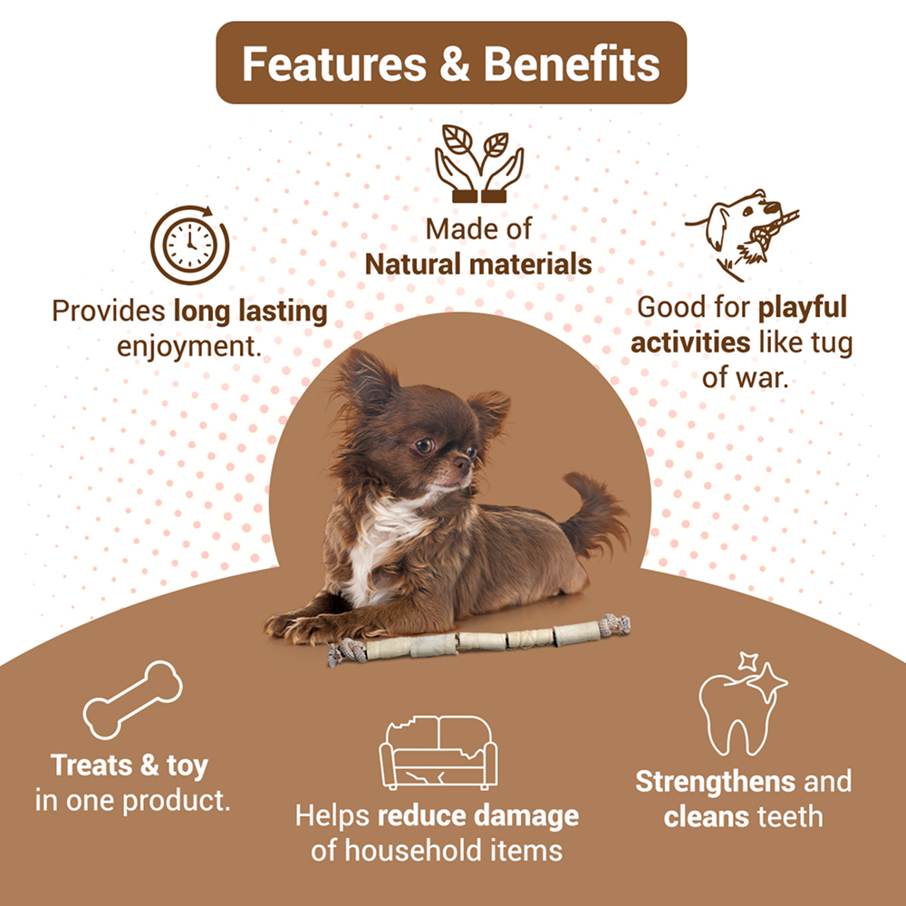 Bowlers Chewrope Caterpillar Functional Dog Treats Dog Treats + Others Bowlers