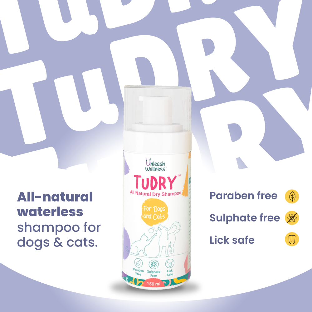 Unleash Wellness TuDry All Natural Waterless Shampoo for Dogs and Cats