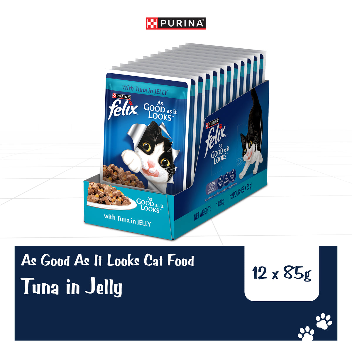 Purina Felix with Tuna in Jelly Adult Complete and Balanced Cat Wet Food Cats-Wet Food Felix