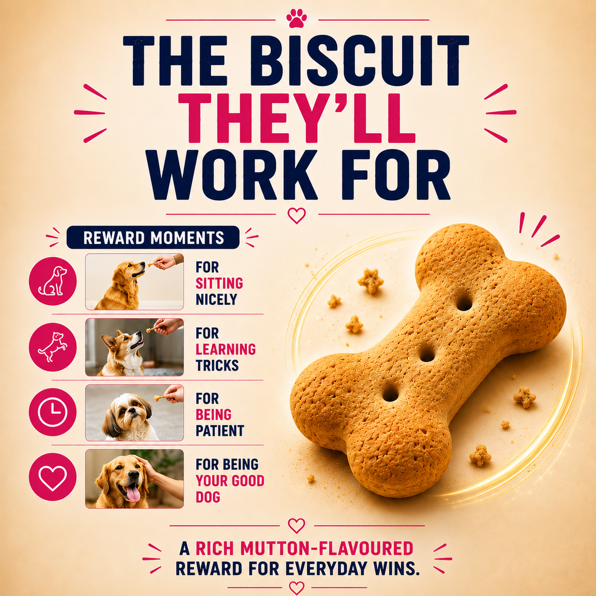 Purepet Mutton Flavour Real Chicken Biscuit Dog Treats Dog Treats + Others Purepet