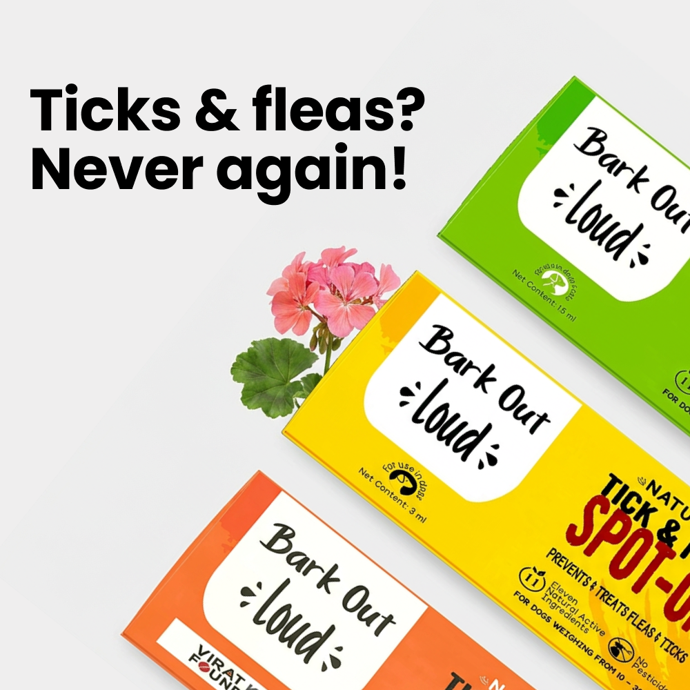 Bark Out Loud Natural Tick & Fleas Spot On Solution for Dogs and Cats Both-Health & Wellness Bark Out Loud