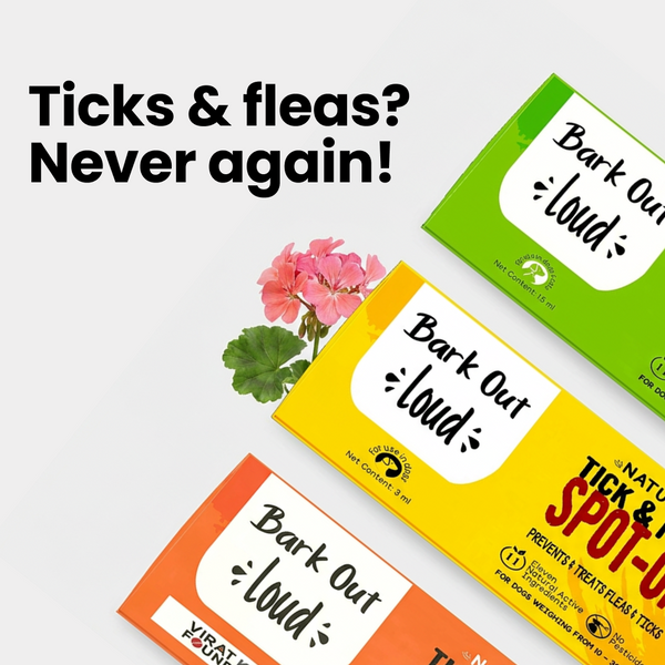Bark Out Loud Natural Tick & Fleas Spot On Solution for Dogs and Cats