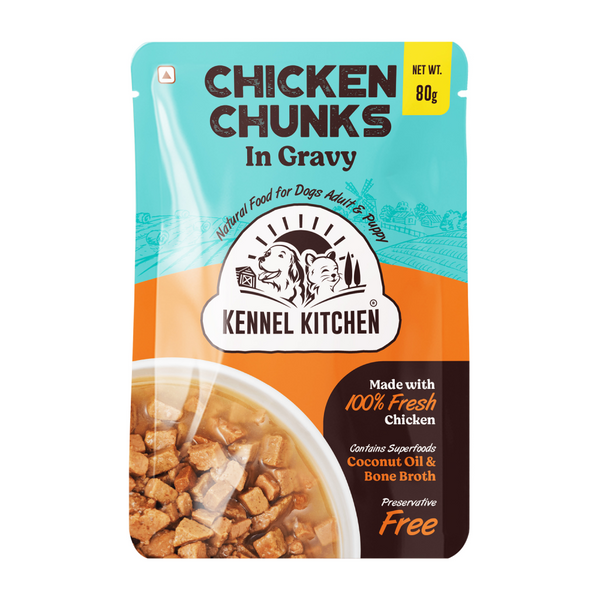 Kennel Kitchen Chicken Chunks in Gravy Wet food for Dogs (80g)